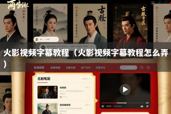 火影视频字幕教程(火影视频字幕教程怎么弄)