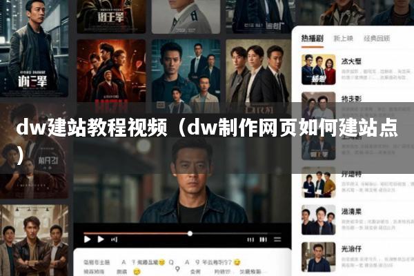 dw建站教程视频(dw制作网页如何建站点)