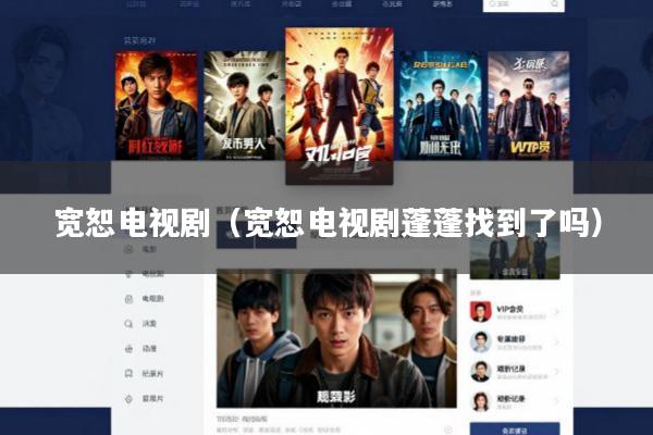 宽恕电视剧(宽恕电视剧蓬蓬找到了吗)